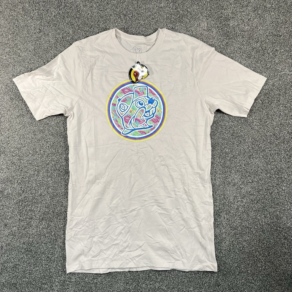 Buc-ee's Men’s M Tie Dye Beaver Logo Graphic T-Shirt White Short Sleeve NWT